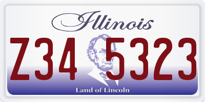 IL license plate Z345323