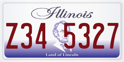 IL license plate Z345327