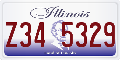 IL license plate Z345329