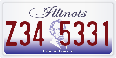 IL license plate Z345331