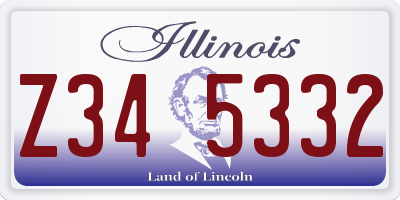 IL license plate Z345332