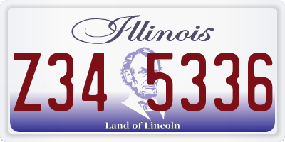 IL license plate Z345336