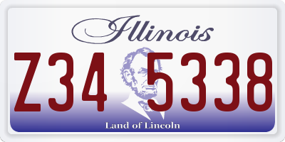 IL license plate Z345338