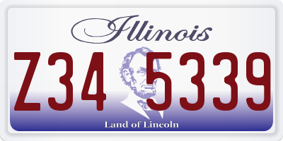 IL license plate Z345339
