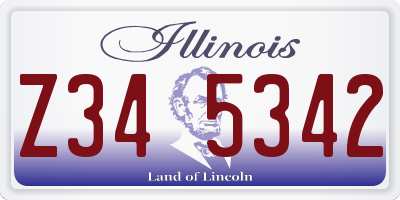 IL license plate Z345342