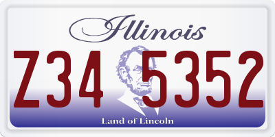 IL license plate Z345352