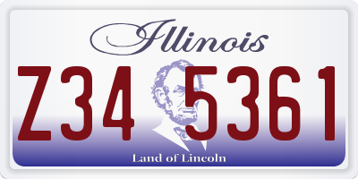 IL license plate Z345361