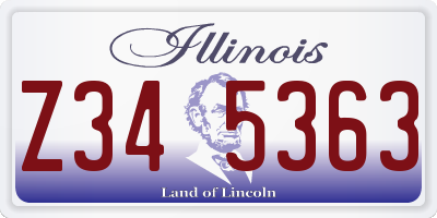 IL license plate Z345363