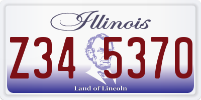 IL license plate Z345370