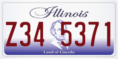 IL license plate Z345371