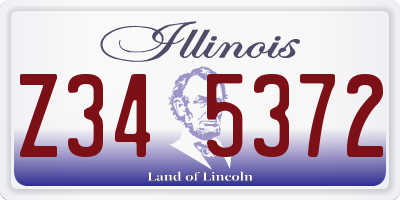 IL license plate Z345372