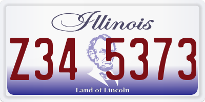 IL license plate Z345373