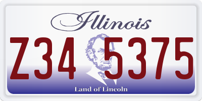 IL license plate Z345375