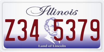 IL license plate Z345379