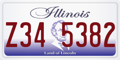 IL license plate Z345382