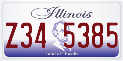 IL license plate Z345385