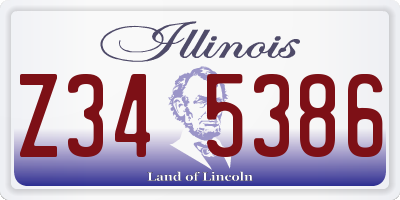 IL license plate Z345386