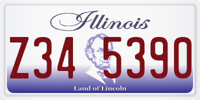 IL license plate Z345390