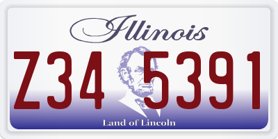 IL license plate Z345391