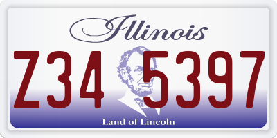 IL license plate Z345397