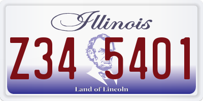 IL license plate Z345401