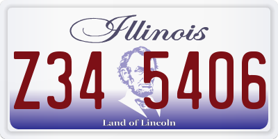 IL license plate Z345406