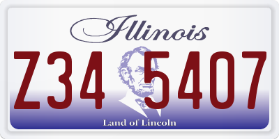 IL license plate Z345407