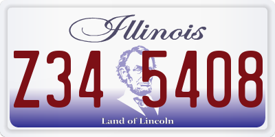IL license plate Z345408