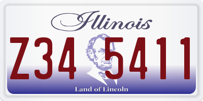 IL license plate Z345411