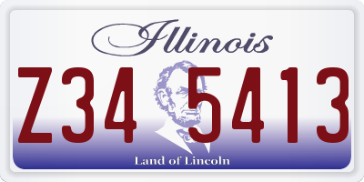 IL license plate Z345413