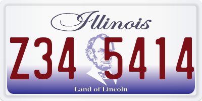 IL license plate Z345414