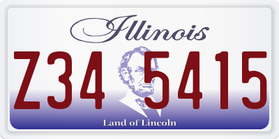 IL license plate Z345415