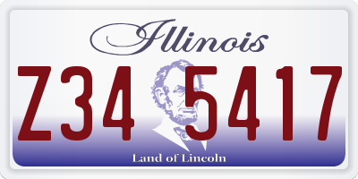 IL license plate Z345417