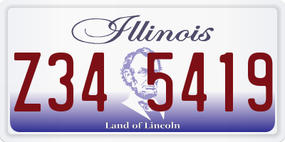 IL license plate Z345419