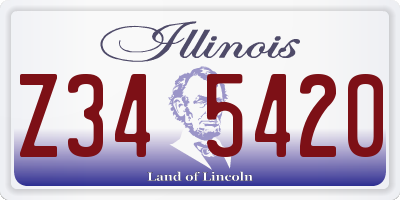 IL license plate Z345420