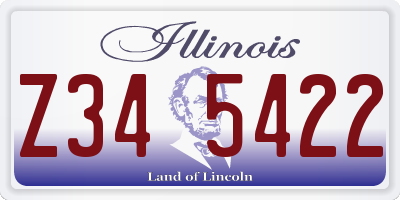IL license plate Z345422