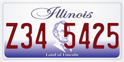 IL license plate Z345425