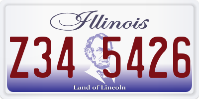 IL license plate Z345426