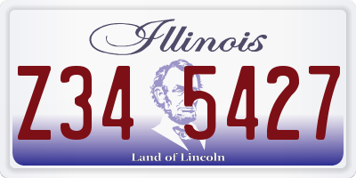 IL license plate Z345427