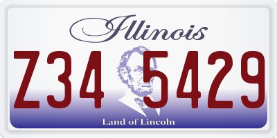 IL license plate Z345429