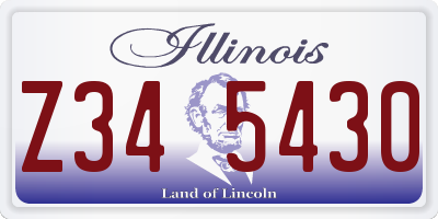 IL license plate Z345430