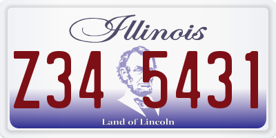 IL license plate Z345431