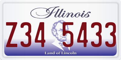 IL license plate Z345433
