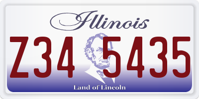 IL license plate Z345435