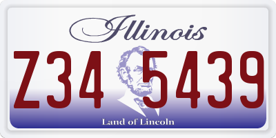 IL license plate Z345439