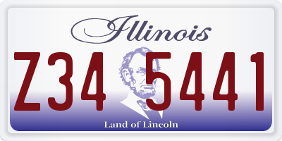 IL license plate Z345441
