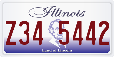 IL license plate Z345442
