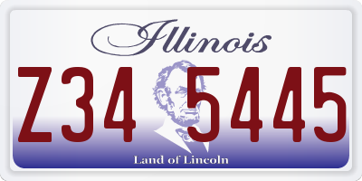 IL license plate Z345445