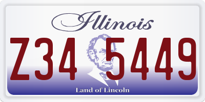 IL license plate Z345449