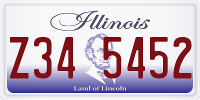 IL license plate Z345452